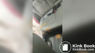 Poop herself in a car