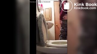 skinny girl shitting