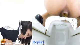 Pooping on a squatting toilet 3