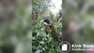 Filipinas pooping in bushes