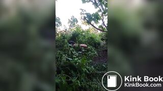 Filipinas pooping in bushes