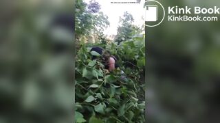 Filipinas pooping in bushes