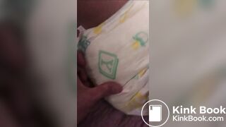 Sexy woman pooped her diaper