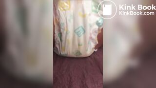 Sexy woman pooped her diaper