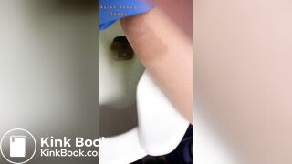 Girl poops in public toilet - video 5