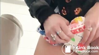 Diapered in public (poop)