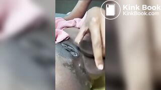 Creamy shitty anal