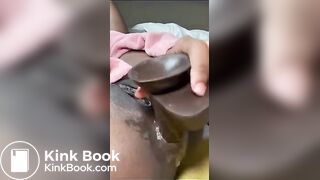 Creamy shitty anal