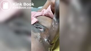 Creamy shitty anal
