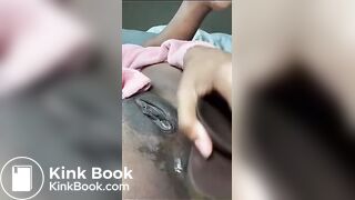 Creamy shitty anal