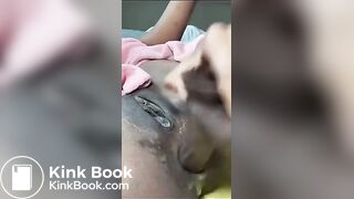 Creamy shitty anal