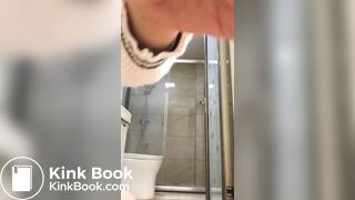 Asian woman stands and shits it all out