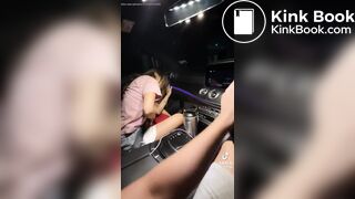 Thai girl drink wine pooping