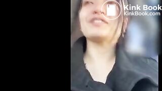 Cute Asian Girl pooping