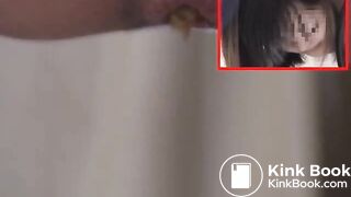 Japanese girl pushing