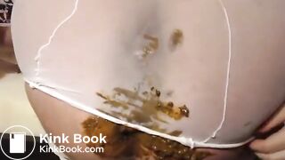 Fuck and shit in white pantyhose