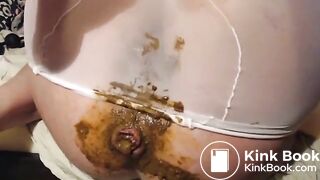 Fuck and shit in white pantyhose