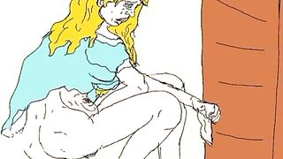 Blonde woman has dysentery