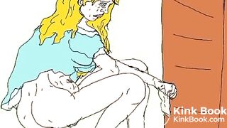 Blonde woman has dysentery