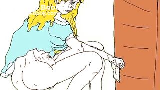 Blonde woman has dysentery