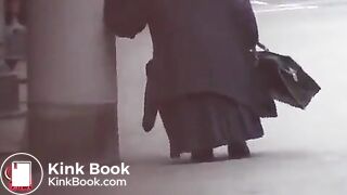 school girl's panty pooping