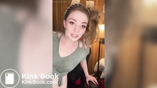 Redhead shits on carpet from gaming chair