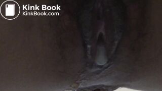 skinny girl shitting a big log