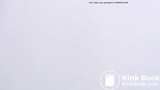 skinny girl shitting a big log