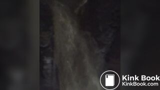 skinny girl shitting a big log