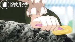 Cute anime girl floods her diaper