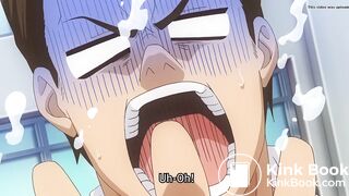 Cute anime girl floods her diaper