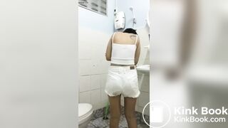 Thai Girl Poop White Pants
