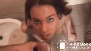 Brazillian girl gets fucked, shits and tastes it