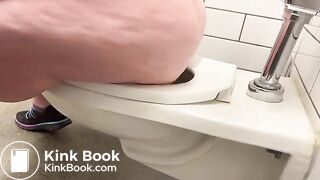 Goddess gets shitty ass cleaned in public bathroom