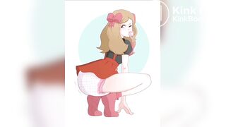 Girl make Mess in diapers