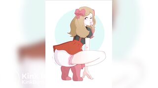 Girl make Mess in diapers
