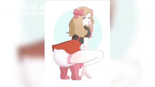Girl make Mess in diapers