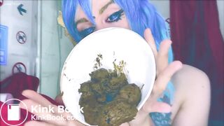 Sexy girl smearing on pits