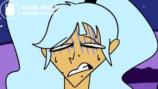 Cartoon girl accidentally poops her shorts in public