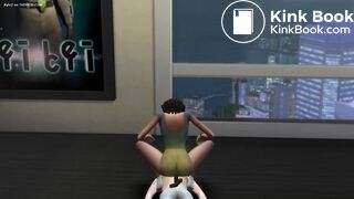 Sims 4 girl takes fat shit on guys stomach