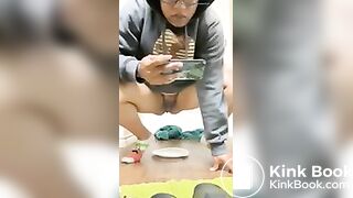 Cool Black Female Pooping