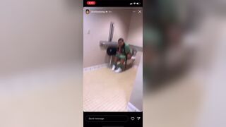 Chrisean on the toilet