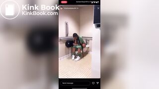 Chrisean on the toilet