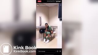 Chrisean on the toilet