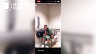 Chrisean on the toilet