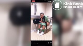 Chrisean on the toilet