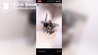 Chrisean on the toilet