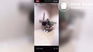 Chrisean on the toilet