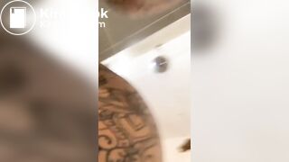 Hot teen loose shit into bathtub