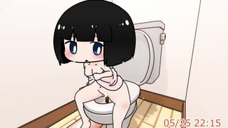 This is the end of Aya's poop after taking a bath.